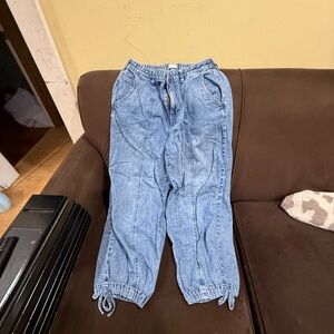 Maurices Light Blue High Rise Ankle Jogger Jeans